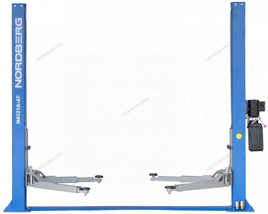 Двухстоечный асимметричный подъемник Nordberg N4121A-4T с нижней синхронизацией, г/п 4 т, 220 В